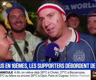 Replay BFM Première - Mondial 2026: les supporters français célèbrent la victoire des Bleus et la qualification en 16emes de finale