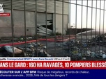 Replay BFM Première - Dans le Gard, les pompiers mobilisés pour éviter toute reprise de feu à Milhaud