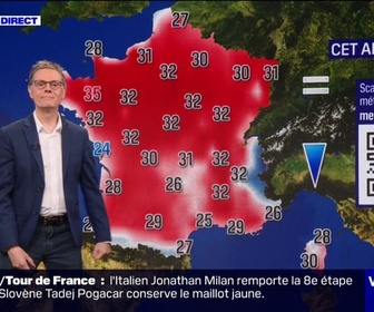 Replay Week-end première - Quelques orages dans l'Ouest mais le soleil s'impose sur tout le territoire, avec des températures comprises entre 24°C et 35°C... La météo de ce dimanche 13 juillet