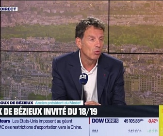 Replay Le 18/19 d'Hedwige Chevrillon - Geoffroy Roux de Bézieux (ancien président du Medef) : Jours fériés, une mauvaise idée - 03/09