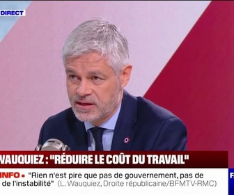 Replay Face à Face - Laurent Wauquiez souhaite une seule aide sociale unique plafonnée à 70% du Smic