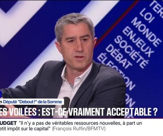 Replay BFM Politique - Le voile est-il un outil de soumission de la femme? Non, répond François Ruffin, c'est un choix effectué par des femmes dans notre pays que de se couvrir de cette manière-là