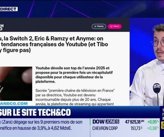 Replay Tech & Co, la quotidienne - À lire sur le site Tech&Co : Les Labubu, la Switch 2, Eric & Ramzy et Anyme, on connaît les tendances françaises de Youtube (et Tibo InShape n'y figure pas), par Sylvain Trinel - 03/12