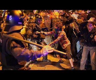 Replay Espagne : affrontements violents entre des manifestants propalestiniens et la police