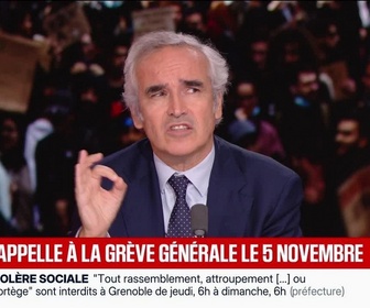 Replay BFM Grand Soir - La CGT appelle à a grève générale le 5 novembre - 21/10