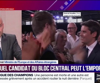 Replay BFM Politique - Jean-Noël Barrot : il est très utile que chacun puisse exprimer sa vision pour le pays, réagit le ministre des Affaires étrangères au meeting de Gabriel Attal