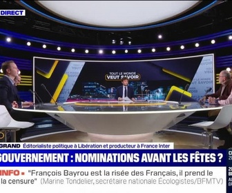 Replay Tout le monde veut savoir - Gouvernement : la lettre de Bayrou aux partis - 18/12