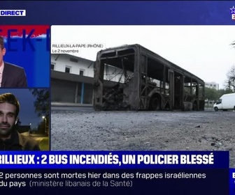 Replay BFM Story Week-end - Story 4 : deux bus incendiés, un policier blessé à Rillieux-la-Pape - 02/11