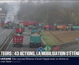 Replay 20H BFM - Crise agricole: 43 mobilisations ont été recensées en France, mobilisant environ 2.000 personnes