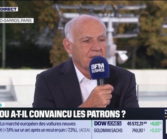 Replay Le 18/19 d'Hedwige Chevrillon - Pierre-André de Chalendar (Institut de l'Entreprise et Saint-Gobain) et Ross McInnes (Safran) : F. Bayrou a-t-il convaincu les patrons ? - 28/08