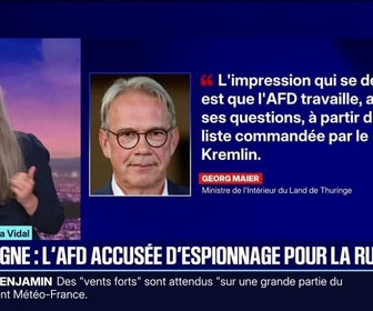 Replay 20H BFM - LE CHOIX D'ELSA VIDAL - En Allemagne, le parti AfD accusé d'espionnage pour la Russie