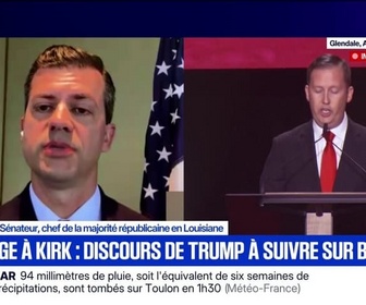 Replay 20H BFM - Hommage à Charlie Kirk: La mort de Charlie Kirk est une immense perte pour beaucoup d'Américains, indique Jeremy Stine, chef de la majorité républicaine en Louisiane