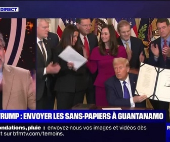 Replay Perrine jusqu'à minuit - Donald Trump : envoyer les sans-papiers à Guantanamo - 29/01