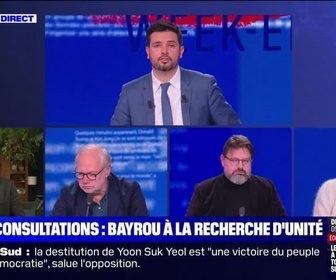 Replay BFM Story Week-end - Story 3 : Consultations, Bayrou à la recherche d'unité - 14/12