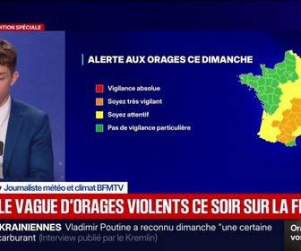 Replay BFM Grand Soir - Nouvelle vague d'orages violents ce soir sur la France - 28/06