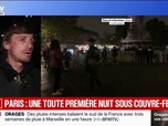 Replay BFM Première - Mise en place d'un couvre-feu: La nuit a été relativement calme, décrit un habitant du Xe arrondissement de Paris