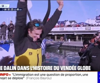 Replay 20H BFM - Charlie Dalin vainqueur du Vendée Globe: les images de son arrivée triomphale aux Sables d'Olonne