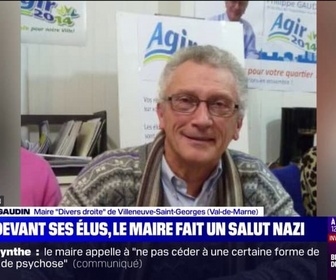Replay Le Live Week-end - Une boutade plus qu'autre chose: après un salut nazi en conseil municipal, le maire de Villeneuve-Saint-Georges s'excuse