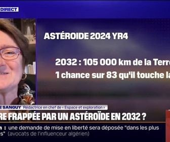 Replay 20H BFM - L'astéroïde 2024 YR4 a 1 chance sur 83 de toucher la Terre en 2032 selon la NASA