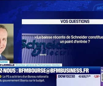 Replay BFM Bourse - Culture Bourse : La baisse récente de Schneider constitue-t-elle un point d'entrée?, par Antoine Larigaudrie - 03/02