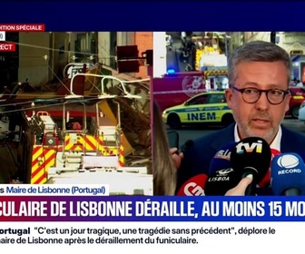 Replay 20H BFM - Funiculaire de Lisbonne: C'est un jour tragique, une tragédie sans précédent, déplore Carlos Moedas, le maire de la capitale portugaise