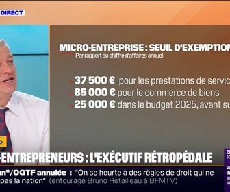 Replay Doze d'éco - L'exécutif rétropédale sur l'augmentation du seuil d'exemption de la TVA pour les micro-entrepreneurs