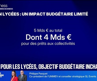 Replay Good Morning Business - 5 milliards d'euros pour les lycées : objectif budgétaire inchangé