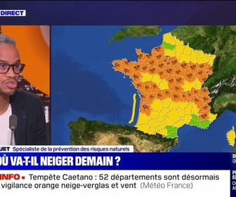 Replay Perrine jusqu'à minuit - Neige-vent : 52 départements en orange - 20/11