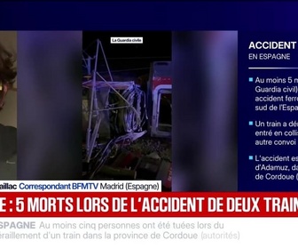 Replay BFM Grand Soir - Espagne : au moins 10 morts dans l'accident de 2 trains – 18/01
