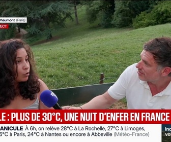 Replay BFM Première - Canicule: certains Parisiens choisissent de passer la nuit dehors plutôt que confinés en appartement