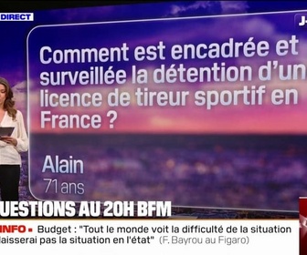 Replay 20H BFM - VOS QUESTIONS - Comment est encadrée la détention d'une licence de tireur sportif en France ?