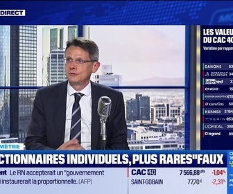 Replay BFM Bourse - Bullshitomètre : Les actionnaires individuels se raréfient - FAUX répond François Monnier - 03/09