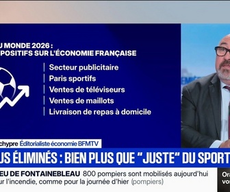 Replay BFM Première - BFM éco : Les Bleus éliminés, bien plus que juste du sport - 15/07