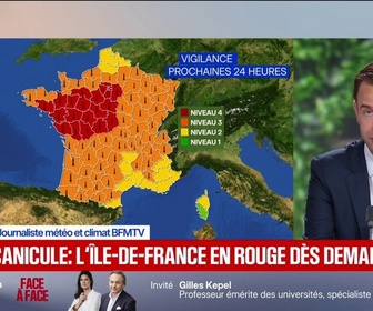 Replay BFM Première - Canicule: 24 départements en vigilance rouge samedi