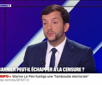 Replay BFM Story Week-end - Gouvernement de Michel Barnier : Nous serons extrêmement exigeants, Jean-Philippe Tanguy - 08/09