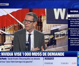 Replay BFM Bourse - USA Today : Nvidia entouré, promet un carnet de commandes au-delà des 1 000 mds $ d'ici 2027, par John Plassard - 17/03