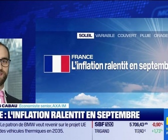 Replay BFM Bourse - L'éco du monde : L'inflation tombe à 1,1% en septembre en France - 15/10