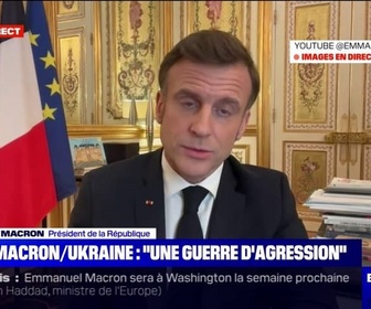 Replay BFM Story - Guerre en Ukraine: Emmanuel Macron dénonce une guerre d'agression