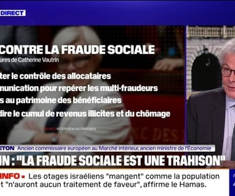 Replay 20H BFM - Pour Thierry Breton, Catherine Vautrin a raison de s'attaquer à la fraude sociale mais estime qu'il faut s'attaquer à d'autres questions plus larges et multiples