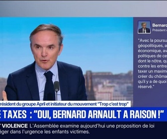 Replay Apolline de 9 à 10 - Surtaxe sur les grandes entreprises: Vous avez un mouvement de colère qui s'est levé parmi les patrons, assure Éric Maumy (président du groupe April et initiateur du mouvement Trop c'est trop)