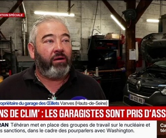 Replay BFM Première - Canicule: les garagistes pris d'assaut pour la révision des climatisations