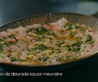 Replay Petits Plats en équilibre - Carpaccio de daurade et sauce meunière