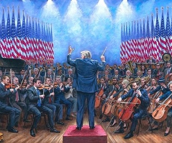Replay Trump : le pouvoir orchestré en peinture - Le dessous des images