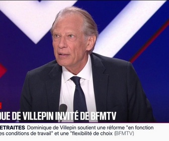 Replay BFM Politique - Les propos (de Manon Aubry) me choquent: Dominique de Villepin revient sur les propos de l'eurodéputée insoumise qui a qualifié les milliardaires de nuisibles