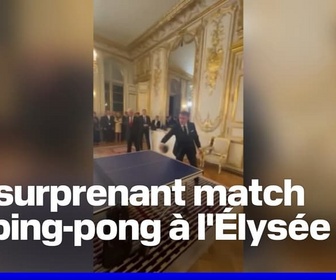 Replay L'image du jour - Quand Emmanuel Macron défie Alexis Lebrun: le match insolite de tennis de table à l'Élysée