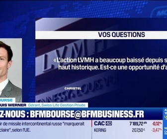 Replay BFM Bourse - Culture Bourse : L'action LVMH a beaucoup baissé depuis son plus haut historique. Est-ce une opportunité d'achat ? par Julie Cohen-Heurton - 21/11