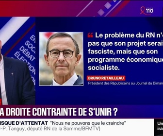 Replay BFM Politique - Appel à l'union entre le centre et la droite pour 2027: Le programme, c'est juste lutter contre le Rassemblement national, affirme Jean-Philippe Tanguy (RN)