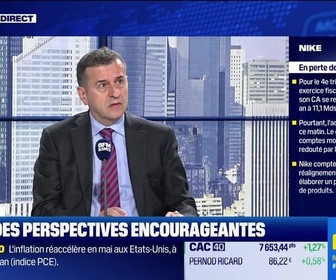 Replay BFM Bourse - USA Today : Nike just did it, les perspectives plaisent au marché !, par Eric Lafrenière - 27/06
