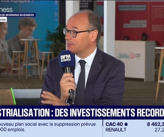 Replay Good Morning Business - Sébastien Martin (ministre de l'Industrie) : Réindustrialisation, des investissements records - 27/08
