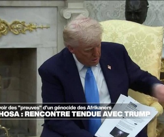 Replay Journal de l'Afrique - Rencontre Trump-Ramaphosa : Trump dit avoir des preuves d'un génocide des Afrikaners